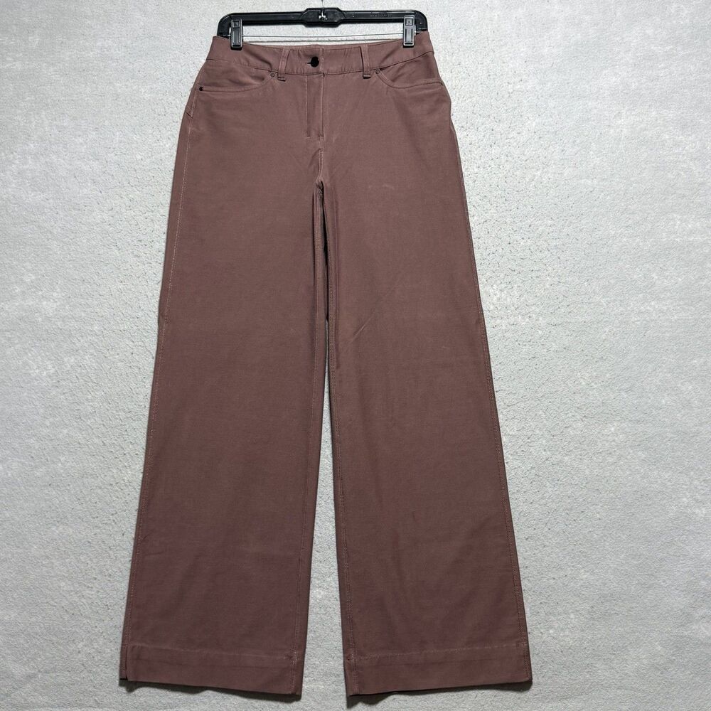 Lululemon City Sleek Trouser Women’s 27 Brown 5 Pocket Wide-Leg Pant High Rise
